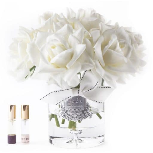 Cote Noire 12 Rose Bouquet In Ivory