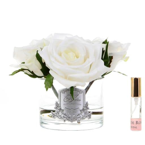 Cote Noire 5 Rose Bouquet In White