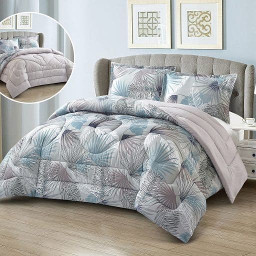 Casa Rosso Comforter Set Ada Grey Blue King 260X280CM