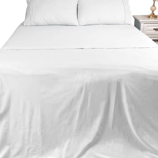 Micro Flannel Sheet Set King White