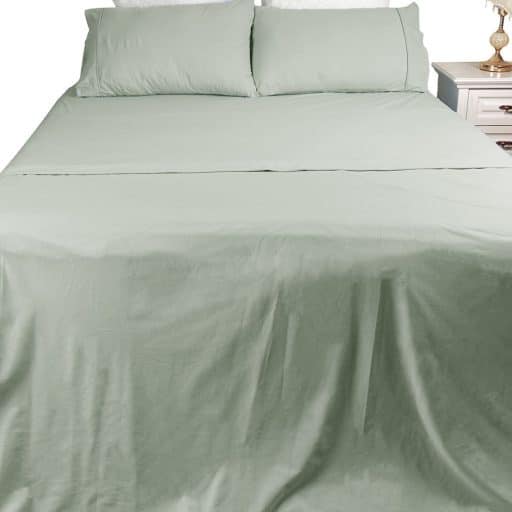 Micro Flannel Sheet Set Double Sage