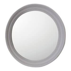 Mirror Round White With Studs 46CM 