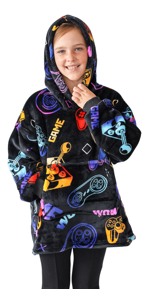 Casa Rosso Panda Kids Hoodie Black Gamer