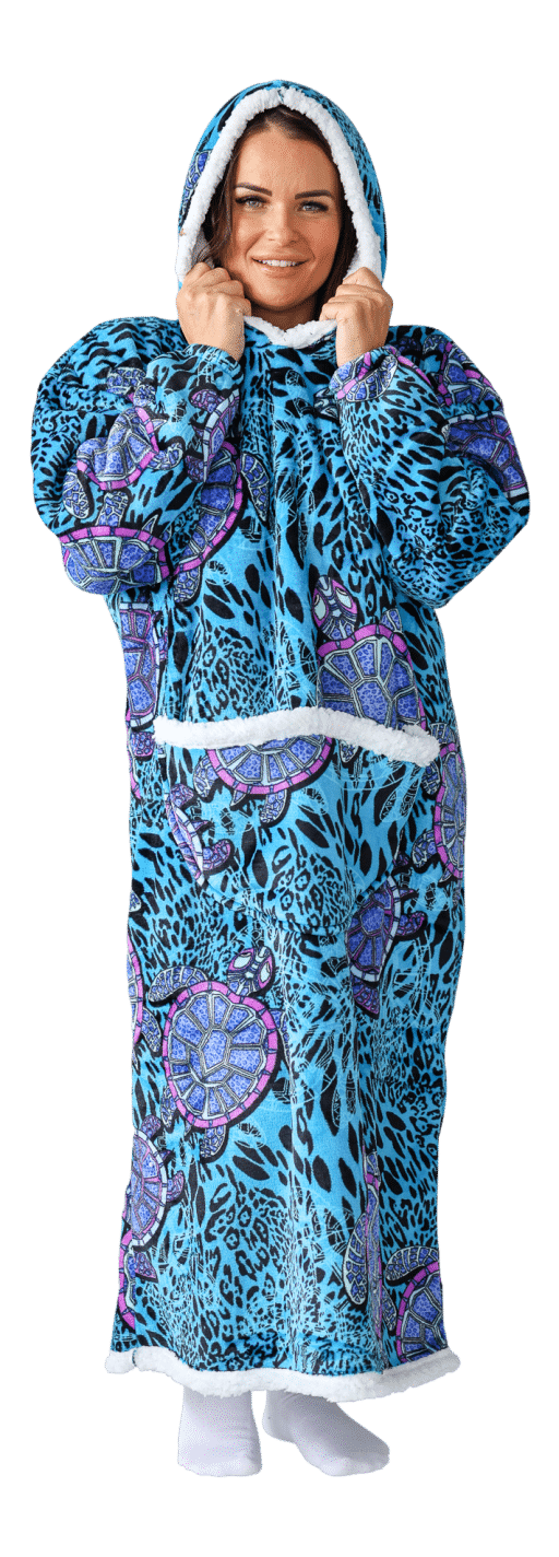 Casa Rosso Panda Aqua Turtle Jumbo Hoodie