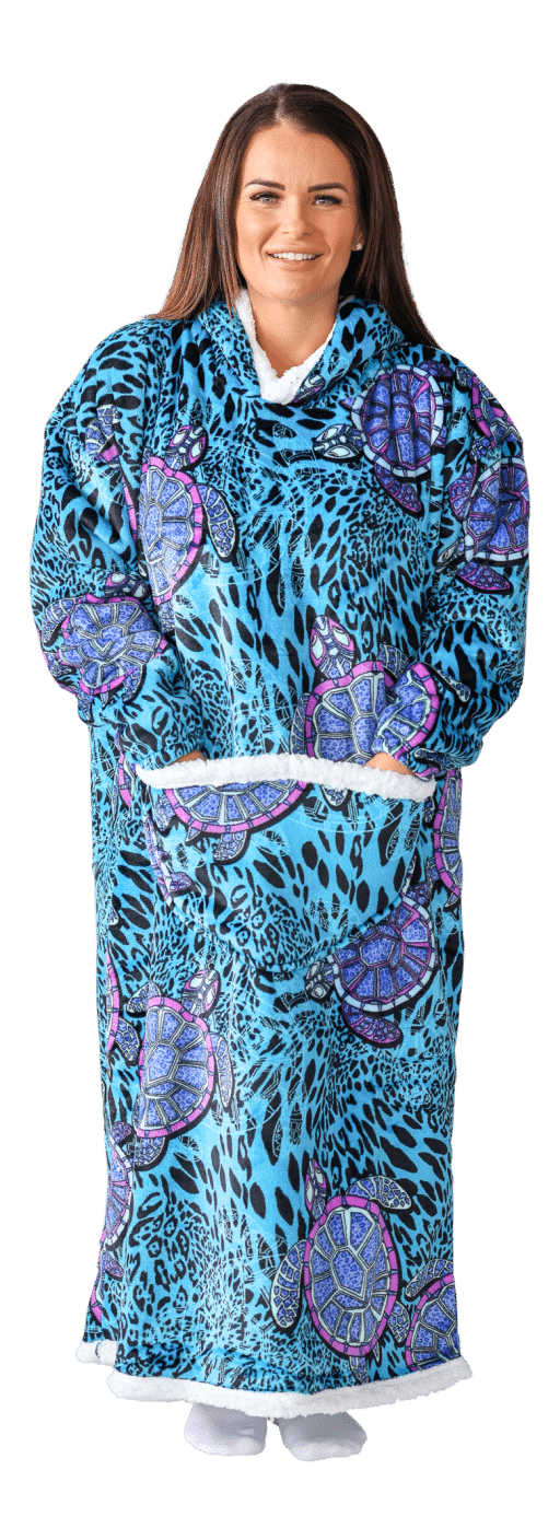 Casa Rosso Panda Aqua Turtle Jumbo Hoodie - Image 2