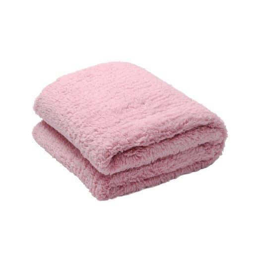 Casa Rosso Sherpa Throw Light Mauve 127x152cm - Image 3