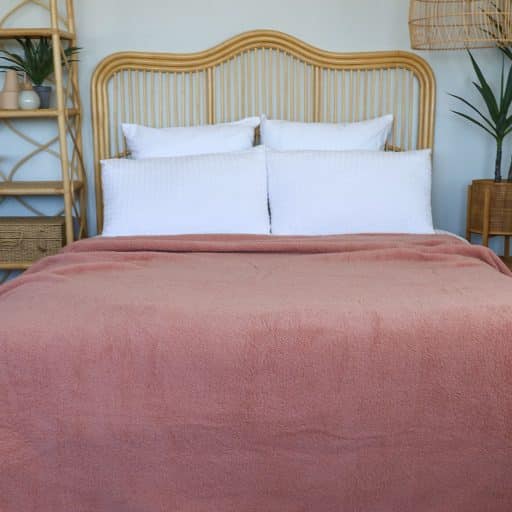 Casa Rosso Sherpa King Size Light Mauve 220x240cm