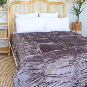 Casa Rosso Mink Blanket Charcoal KB 215x260cm