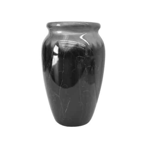 Glazed Pot Black & Silver 35x57cm