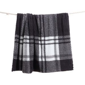 CR Sherpa Throw Check Grey