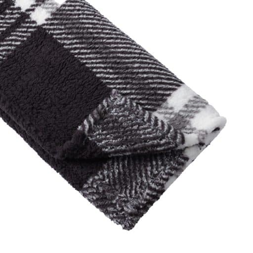 CR Sherpa Throw Check Grey - Image 2