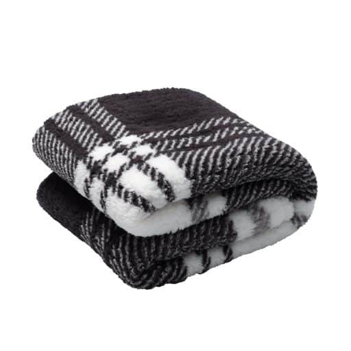CR Sherpa Throw Check Grey - Image 3