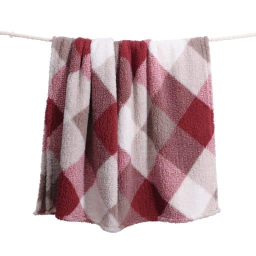 CR Sherpa Throw Check Red