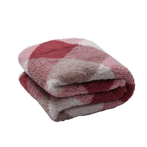 CR Sherpa Throw Check Red - Image 2