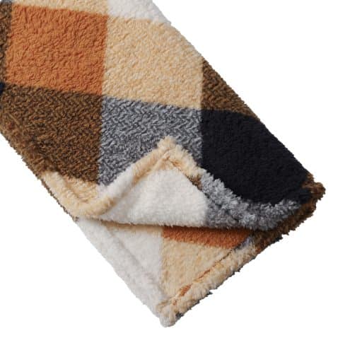 CR Sherpa Throw Check Mustard - Image 2