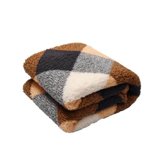CR Sherpa Throw Check Mustard - Image 3