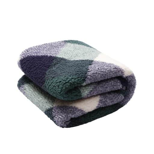 CR Sherpa Throw Check Olive - Image 2