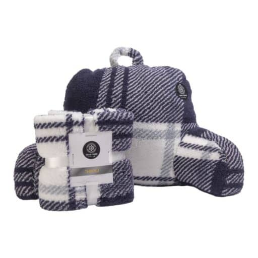 CR Bed Rest Cushion Grey Check - Image 3