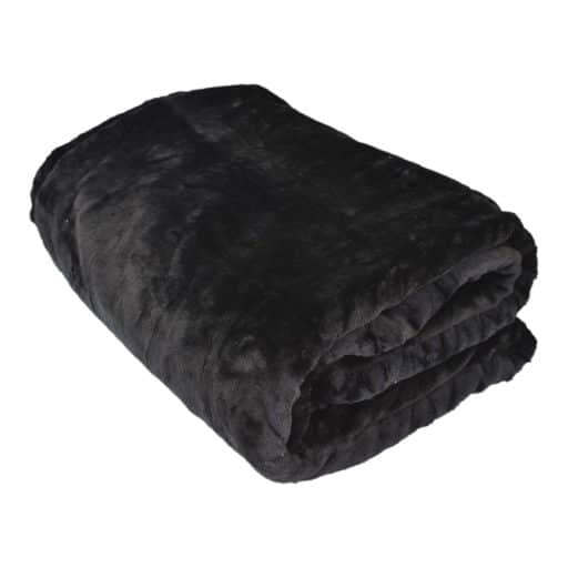 Casa Rosso Mink Blanket Black DB 180x210cm - Image 2