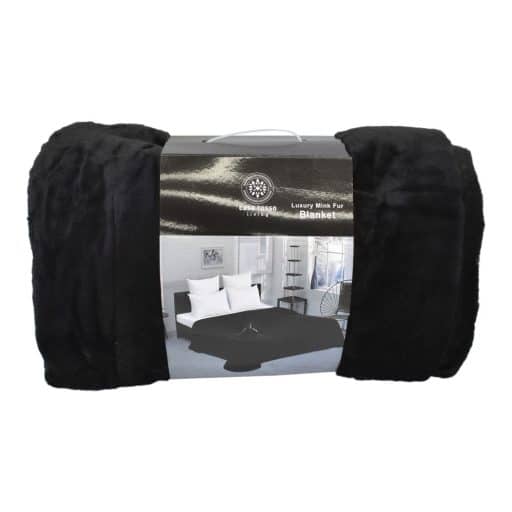 Casa Rosso Mink Blanket Black DB 180x210cm