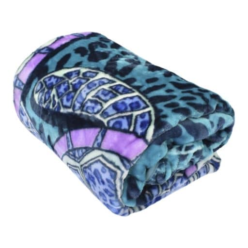 Casa Rosso Mink Blanket Turtle Aqua DB 180x210cm - Image 2