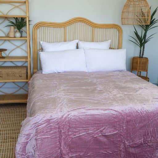 Casa Rosso Mink Blanket Mauve QB 200x240cm