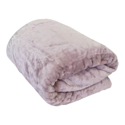 Casa Rosso Mink Blanket Mauve QB 200x240cm - Image 2