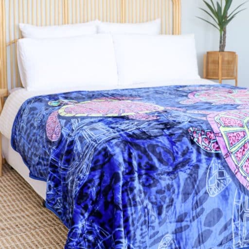 Casa Rosso Mink Blanket Turtle Deep Sea QB 200x240cm
