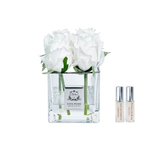 Cote Noire 4 Rose Buds In Ivory