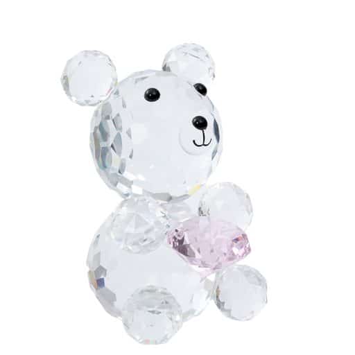 Crystal Bear With Pink Heart 10cm - Image 2