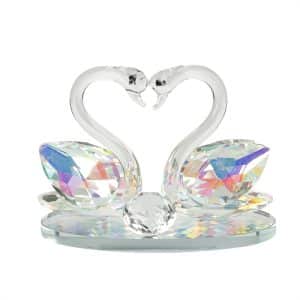 Crystal Swans 15cm