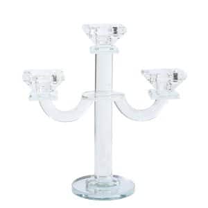 Crystal Candelabra 3 Arms Square 24cm 