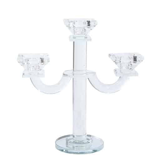 Crystal Candelabra 3 Arms Square 24cm 