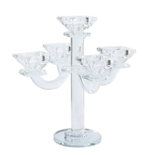 Crystal Candelabra 5 Arms Square 24cm 