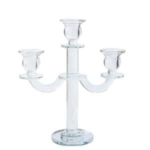 Crystal Candelabra 3 Arms Round 24cm 