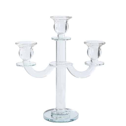 Crystal Candelabra 3 Arms Round 24cm 