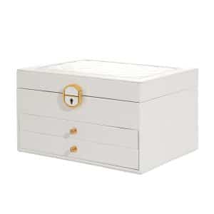 Quilt Top Jewel Box White 23x17x13.5cm