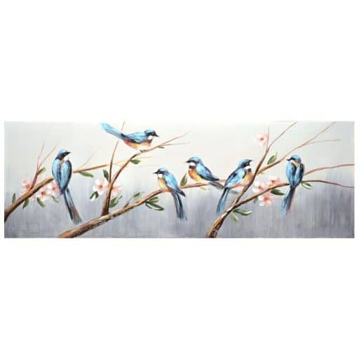 Canvas Oil Blue Birds 50x150cm