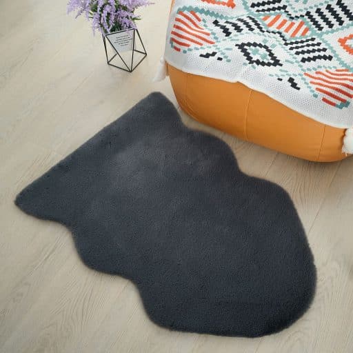 Lapin Animal Rug Charcoal 60x90cm