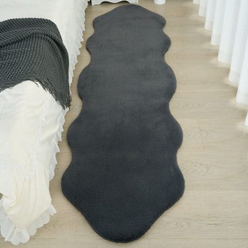 Lapin Peanut Rug Charcoal 60x180cm