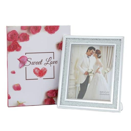 Light Up 8x10" Frame White Crackle