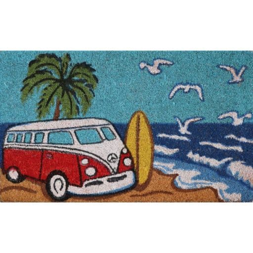 Door Mat Red Kombi 45x75cm