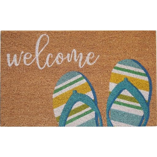 Door Mat Welcome w/Thongs 45x75cm