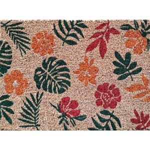 Latex Coir Door Mat Floral 45x55cm