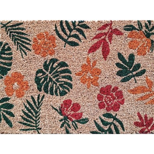 Latex Coir Door Mat Floral 45x55cm
