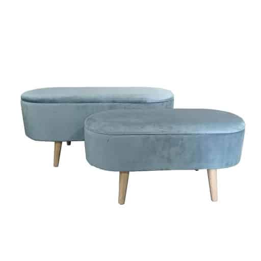 Ottoman Oval Large Slate 100x43x44cm 