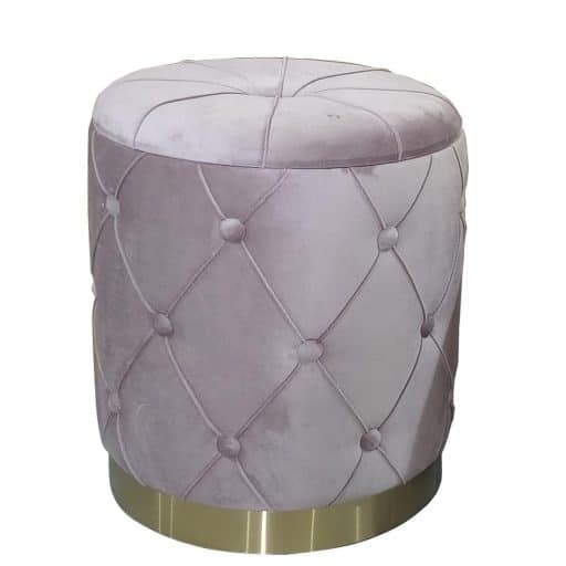 Ottoman Studded Large Pink 40x45cm
