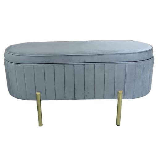Tilley Ottoman Grey 100x43x46cm