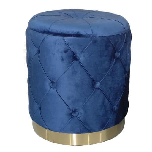 Ottoman Studded Large Navy Blue 40x45cm
