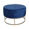 Ottoman Round Large Navy Blue 60x60x42cm